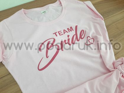Тениска за моминско парти с надпис Team Bride