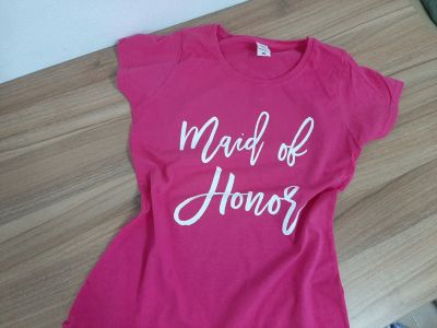 Тениска за моминско парти с надпис Maid of Honor